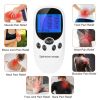 Electric Muscle Stimulator Dual Channels Pulse Massager Pain Relief Therapy Tens Device with Electrode Pads Wires