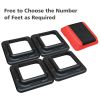 Height-Adjustable Step Aerobics Platform Fitness Equipment Stepper Trainer Exercise Step Platform with 4 Riser Red