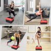 Height-Adjustable Step Aerobics Platform Fitness Equipment Stepper Trainer Exercise Step Platform with 4 Riser Red