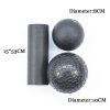 3 in 1 Yoga Massage Set EPP Hollow Yoga Column Foam Roller Blocks Massage Yoga Ball Gym Pilates Exercise Fitness Tool with Bag