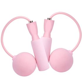 Training Jump Rope Set Fitness Jump Ropes And Silicone Handles For Women Men Kids With Speed Cordless Ball Adjustable Anti-Tangle PVC Wire Rope For Fi (Color: PINK)