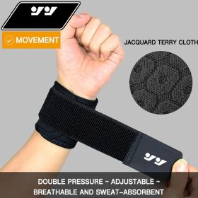 1pc Fitness Training Wrist Strap; Anti Sprain Protectors; Badminton; Volleyball; Basketball; Fitness Wristbands For Men And Women; Fitness Protection (Color: BLACK, size: 10*10*4cm (1pcs))