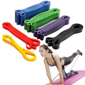 Elastic Resistance Band; Exercise Expander Stretch Fitness Rubber Band; Pull Up Assist Bands For Training Pilates Home Gym Workout (Color: BLACK)