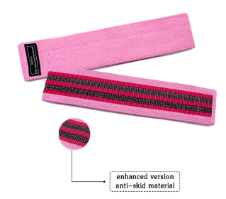 Resistance Band Elastic Hip Circle Fitness Squat Resistance Buttocks Circle Yoga (Size-Quantity: M-Q1pc, Color: PINK)