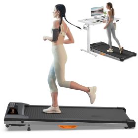 Under Desk Treadmill, Walking Pad for Home/Office, Portable Walking Treadmill 2.25HP, Walking Jogging Machine with 265 lbs Weight Capacity App Remote (Color: as Pic)