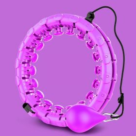 Custom Knots Weighted Hoola Fitness Hoop Smart Hula Thin Waist Weight Loss Knots (Color: Purple)