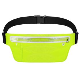 Unisex Sport Waist Pack Running Belt Bag Pouch Adjustable Bounce Free Sweat-Proof Lightweight Slim (Color: Green)