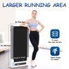 Walking Pad Treadmill Under Desk,Portable Mini Treadmill 265 lbs Capacity with Remote Control,Installation-Free Jogging Machine for Home/Office,Blueto